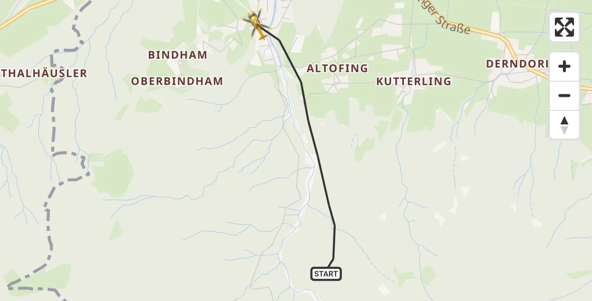 Flugroute Rettungshubschrauber Bad Feilnbach - Bad Feilnbach, 16 Juni 2026, 15:30