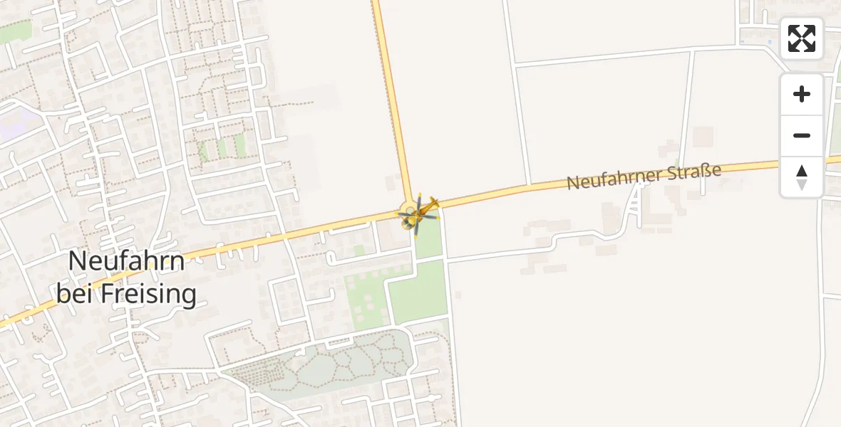 Flugroute Rettungshubschrauber Neufahrn b.Freising - Neufahrn b.Freising, 16 Juni 2026, 16:07