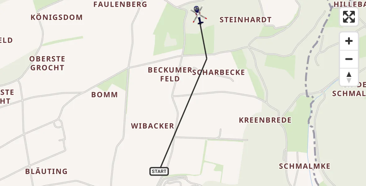 Flugroute Polizeihubschrauber Balve - Balve, 17 Juni 2026, 08:58