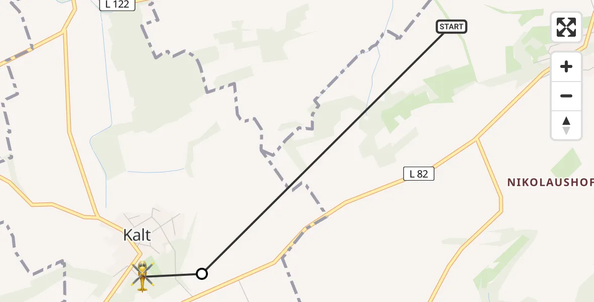 Flugroute Rettungshubschrauber Lehmen - Kalt, 17 Juni 2026, 09:29