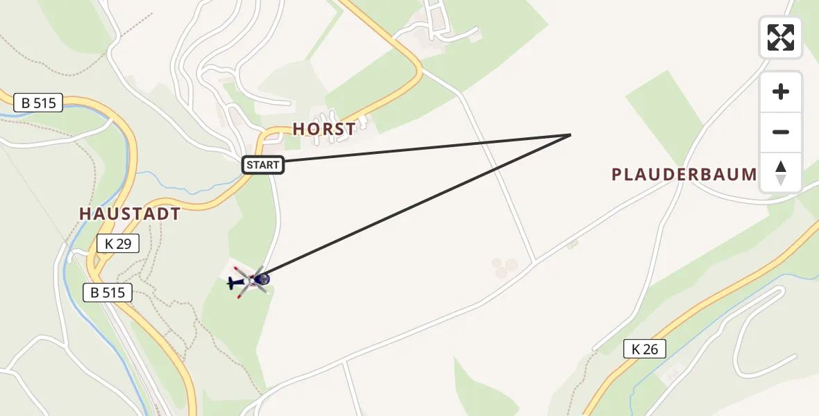 Flugroute Polizeihubschrauber Balve - Balve, 17 Juni 2026, 10:03