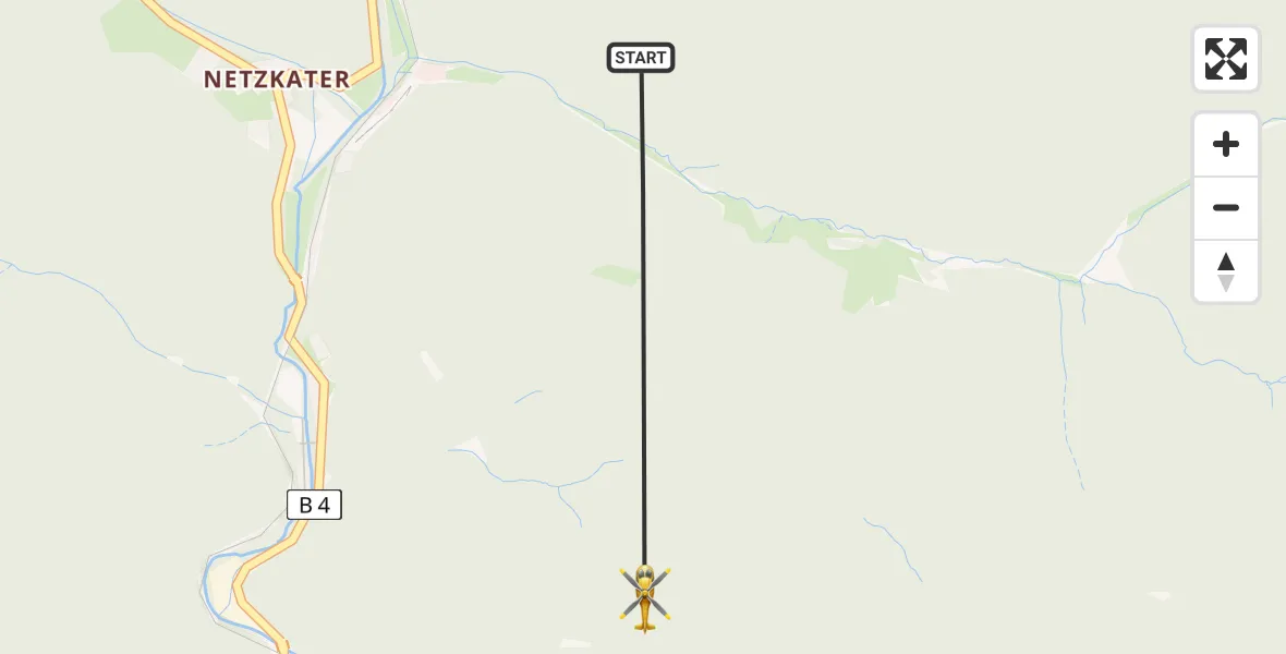 Flugroute Rettungshubschrauber Harztor - Harztor, 17 Juni 2026, 10:18