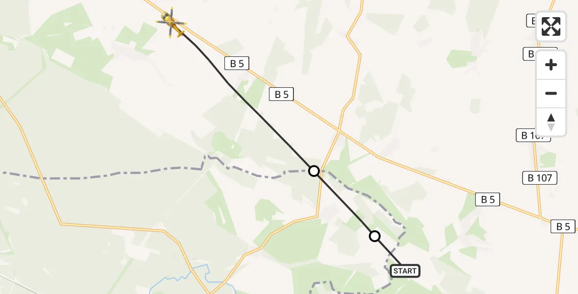 Flugroute Rettungshubschrauber Plattenburg - Plattenburg, 17 Juni 2026, 10:22