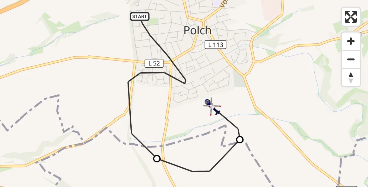 Flugroute Polizeihubschrauber Polch - Polch, 17 Juni 2026, 11:05