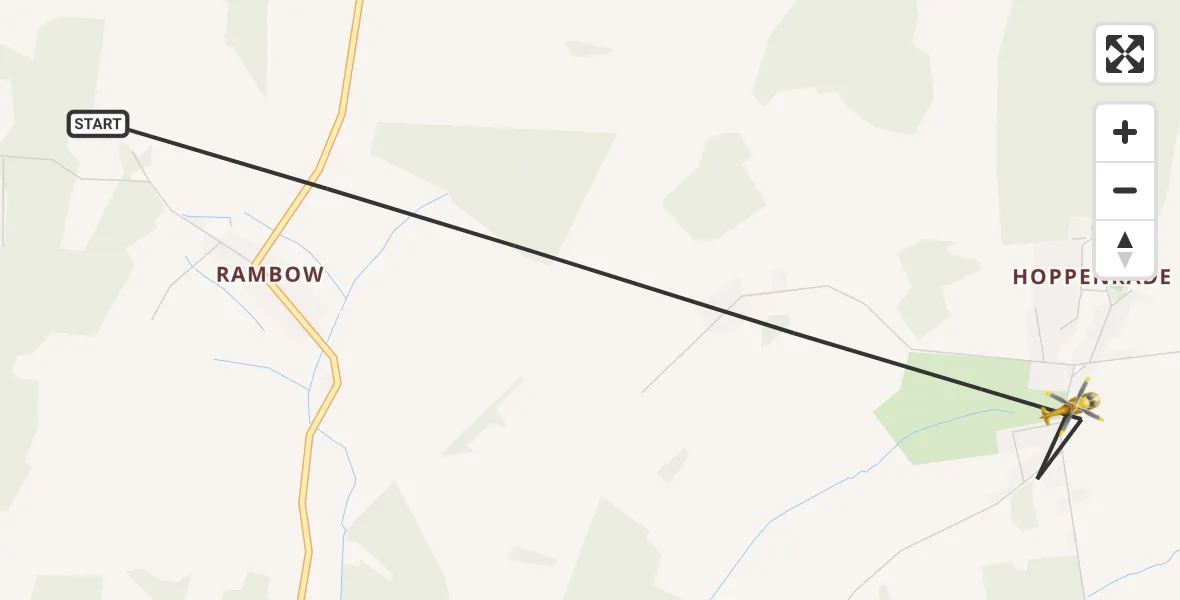 Flugroute Rettungshubschrauber Plattenburg - Plattenburg, 17 Juni 2026, 11:26