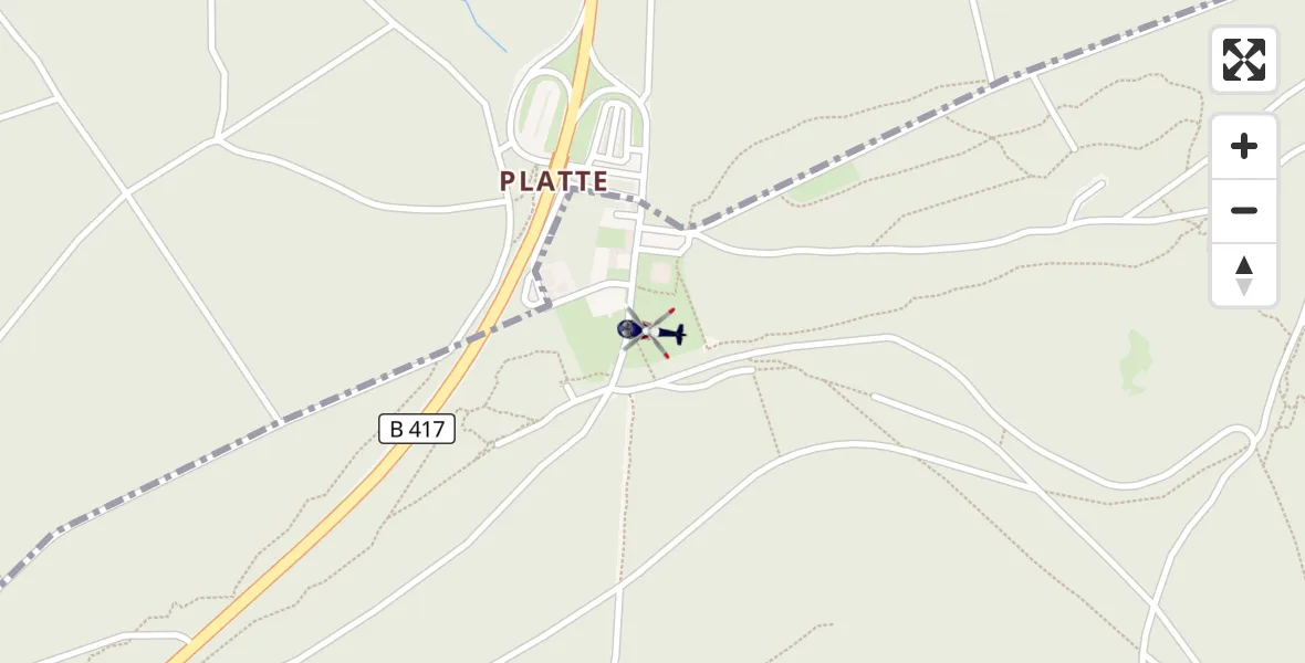 Flugroute Polizeihubschrauber Wiesbaden - Wiesbaden, 17 Juni 2026, 11:56