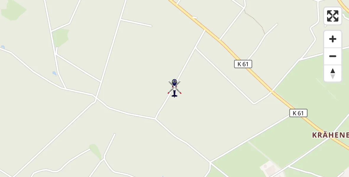 Flugroute Polizeihubschrauber Dahlem - Dahlem, 17 Juni 2026, 12:32