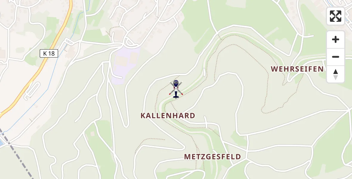 Flugroute Polizeihubschrauber Adenau - Adenau, 17 Juni 2026, 13:31