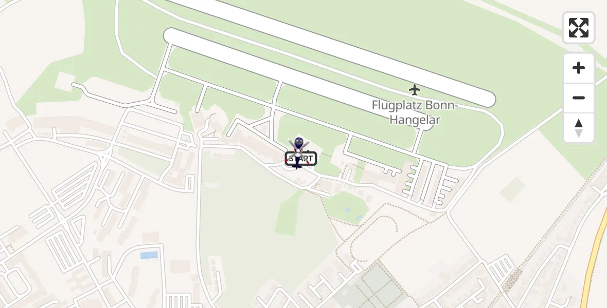 Flugroute Polizeihubschrauber Bonn-Hangelar Flugplatz - Bonn-Hangelar Flugplatz, 17 Juni 2026, 14:55