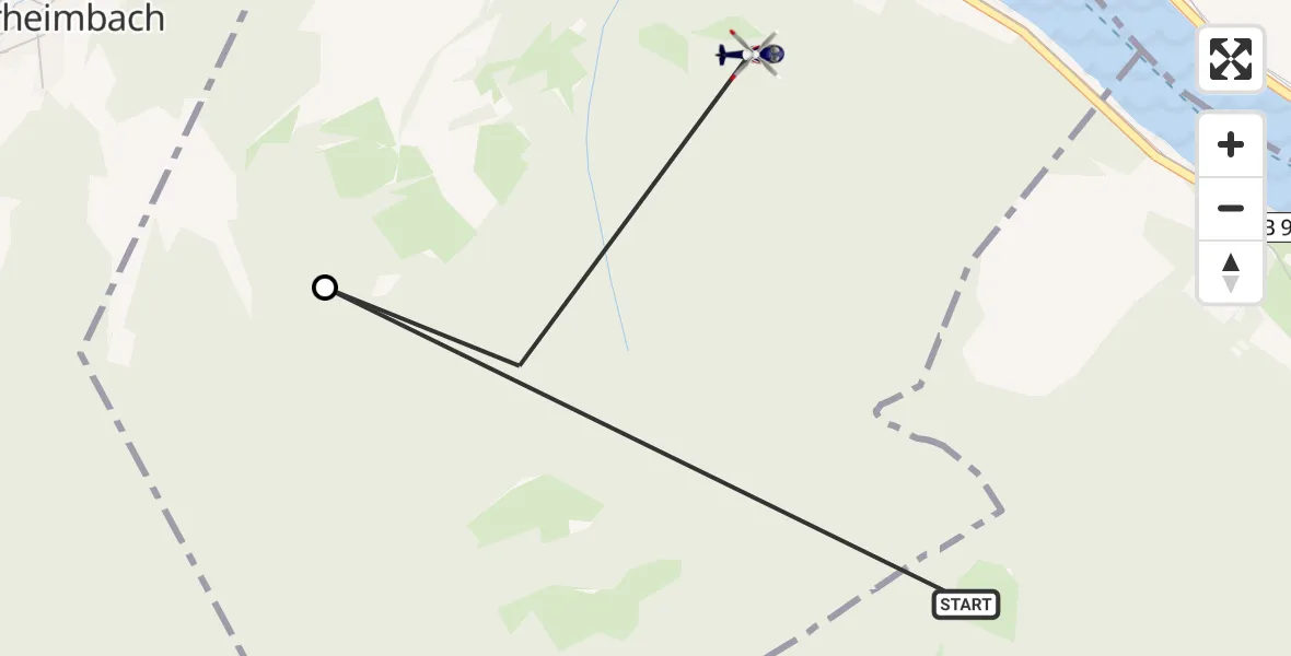 Flugroute Polizeihubschrauber Trechtingshausen - Niederheimbach, 17 Juni 2026, 18:46