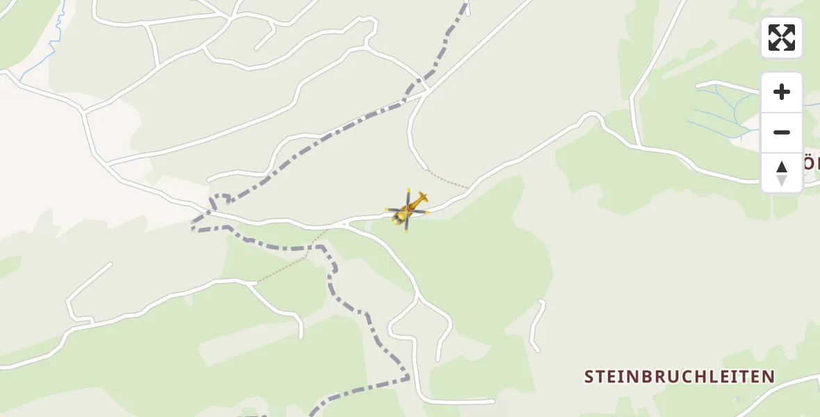 Flugroute Rettungshubschrauber Großweil - Großweil, 17 Juni 2026, 21:52
