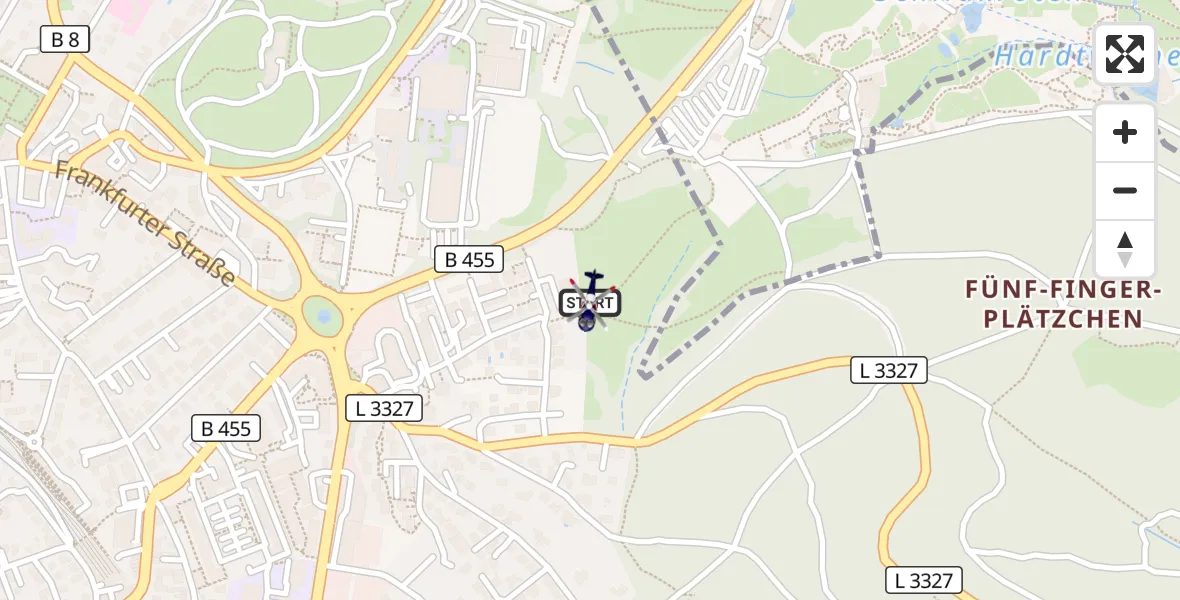 Flugroute Polizeihubschrauber Königstein im Taunus - Königstein im Taunus, 18 Juni 2026, 03:06