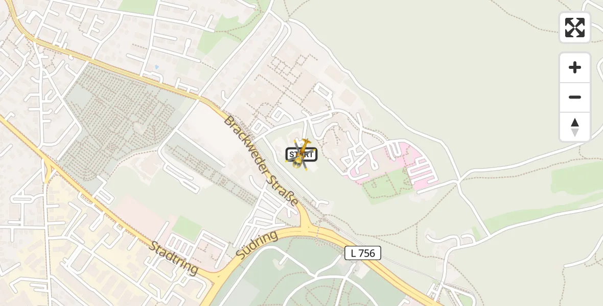 Flugroute Rettungshubschrauber Luftrettungszentrum Bielefeld - Luftrettungszentrum Bielefeld, 18 Juni 2026, 06:16