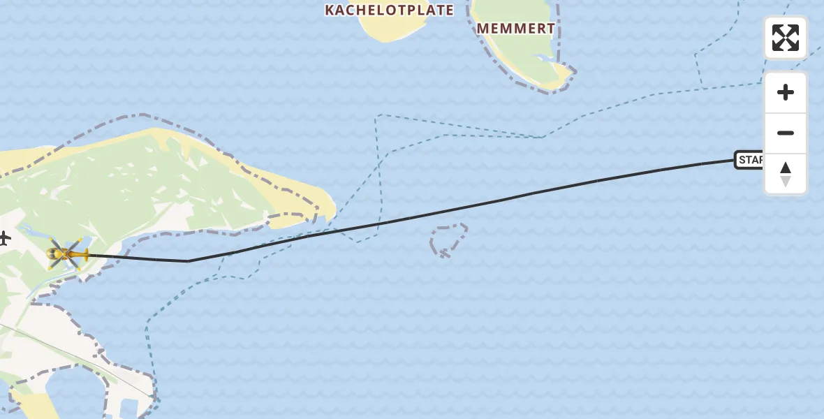Flugroute Ambulanzhubschrauber Noordzee - Noordzee, 18 Juni 2026, 07:48