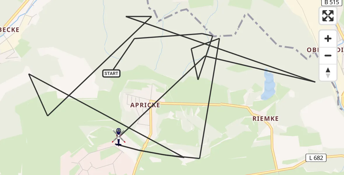 Flugroute Polizeihubschrauber Hemer - Hemer, 18 Juni 2026, 08:14