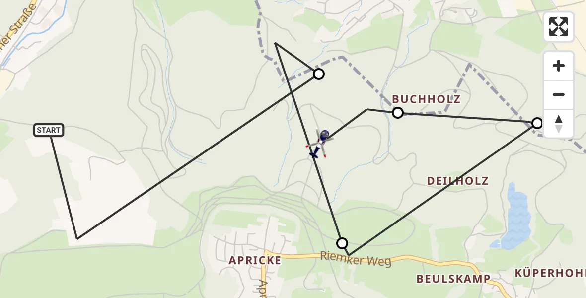 Flugroute Polizeihubschrauber Hemer - Hemer, 18 Juni 2026, 08:54