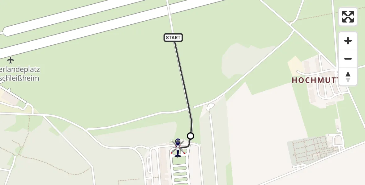 Flugroute Polizeihubschrauber Oberschleissheim Hubschrauberlandeplatz - Oberschleißheim, 18 Juni 2026, 08:56