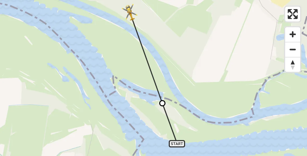 Flugroute Rettungshubschrauber Werben (Elbe) - Legde/Quitzöbel, 18 Juni 2026, 09:49