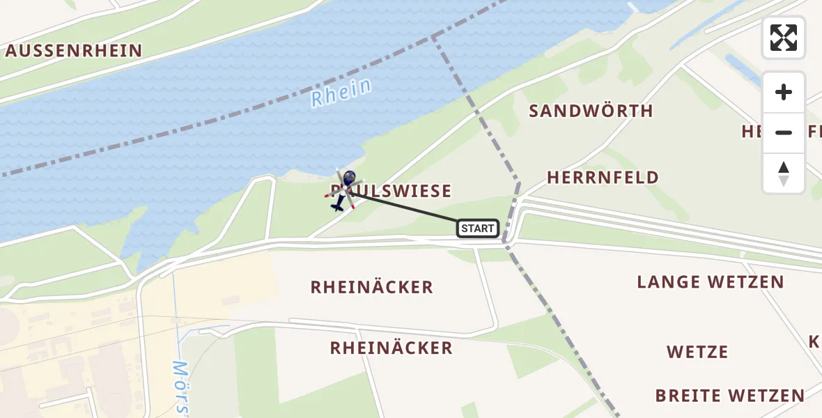 Flugroute Polizeihubschrauber Biblis - Biblis, 18 Juni 2026, 10:13