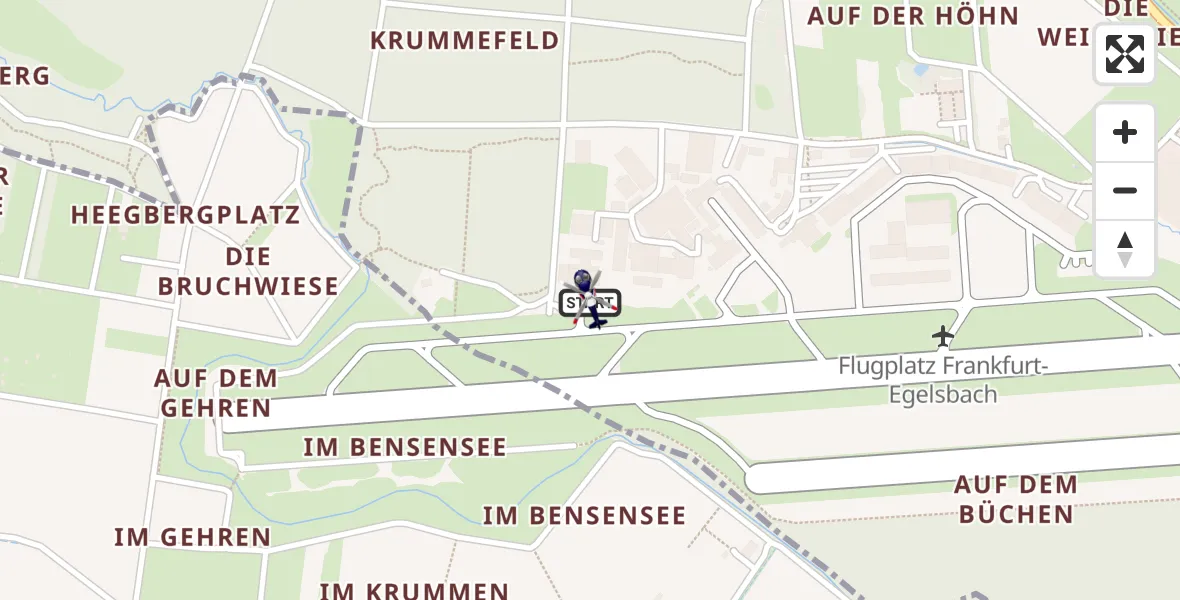 Flugroute Polizeihubschrauber Flughafen Frankfurt-Egelsbach - Flughafen Frankfurt-Egelsbach, 18 Juni 2026, 11:21