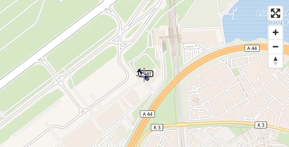 Flugroute Polizeihubschrauber Düsseldorf Flughafen - Düsseldorf Flughafen, 18 Juni 2026, 11:34