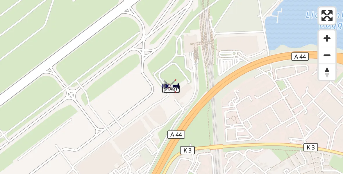 Flugroute Polizeihubschrauber Düsseldorf Flughafen - Düsseldorf Flughafen, 18 Juni 2026, 11:39