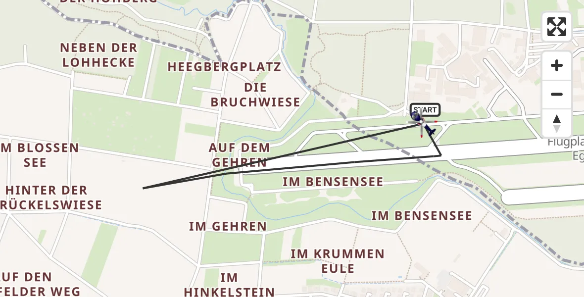 Flugroute Polizeihubschrauber Flughafen Frankfurt-Egelsbach - Flughafen Frankfurt-Egelsbach, 18 Juni 2026, 11:44