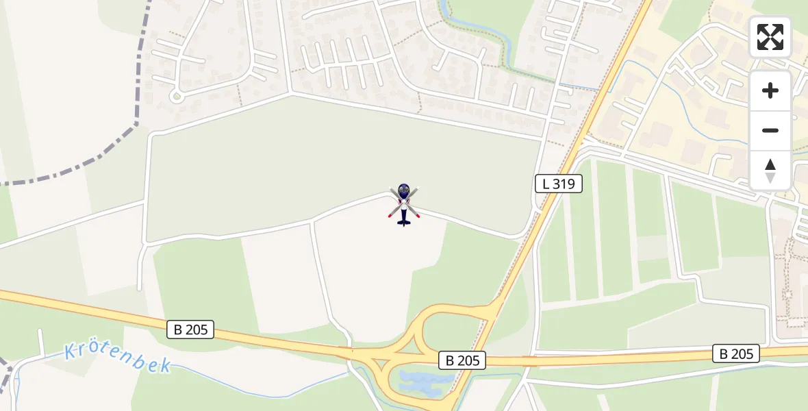 Flugroute Polizeihubschrauber Neumünster - Neumünster, 18 Juni 2026, 11:45