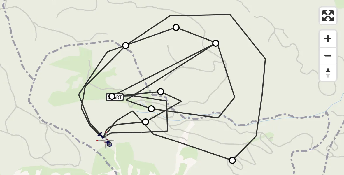 Flugroute Polizeihubschrauber Piding - Piding, 18 Juni 2026, 12:27