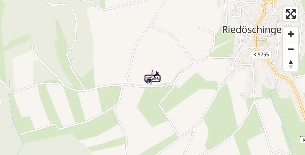 Flugroute Polizeihubschrauber Blumberg - Blumberg, 18 Juni 2026, 13:34