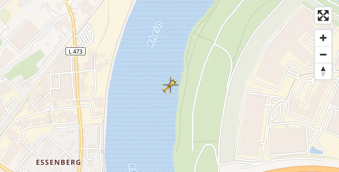 Flugroute Rettungshubschrauber Duisburg - Duisburg, 18 Juni 2026, 15:56