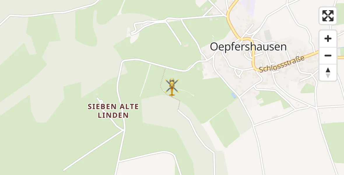 Flugroute Rettungshubschrauber Wasungen - Wasungen, 18 Juni 2026, 16:55