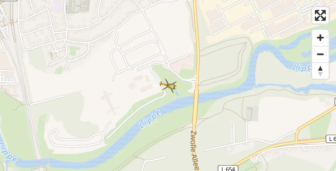 Flugroute Rettungshubschrauber Lünen - Lünen, 18 Juni 2026, 18:02