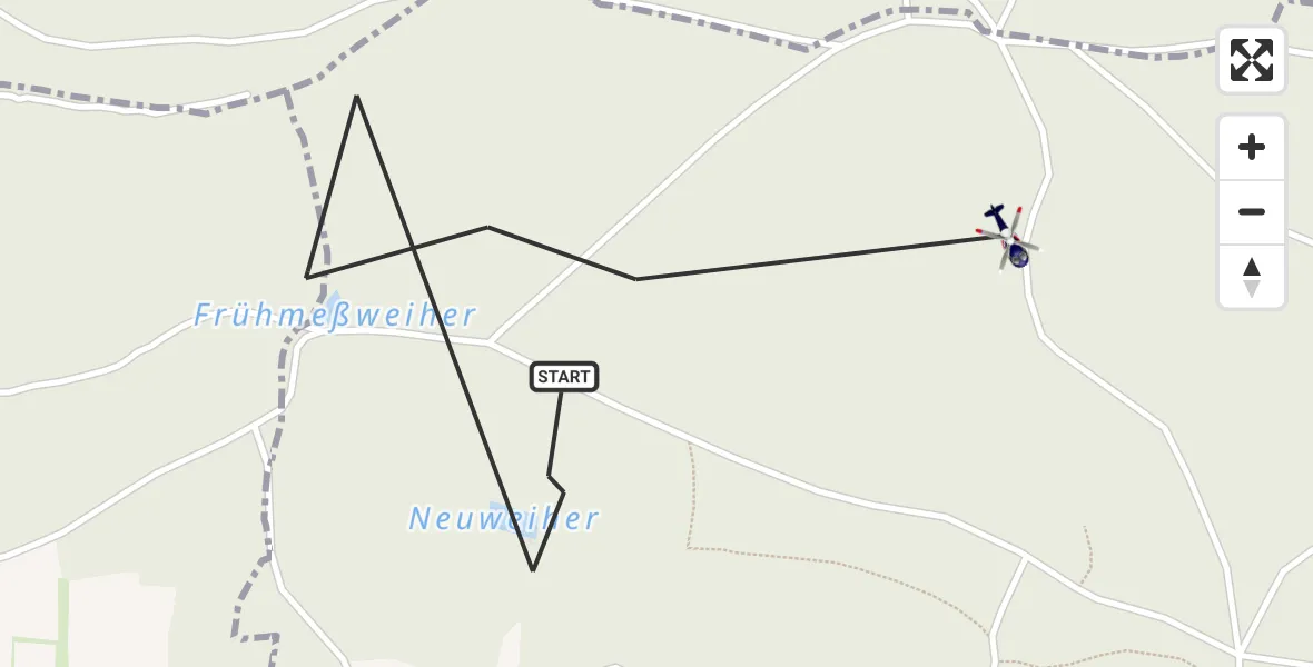 Flugroute Polizeihubschrauber Georgensgmünd - Georgensgmünd, 18 Juni 2026, 19:17