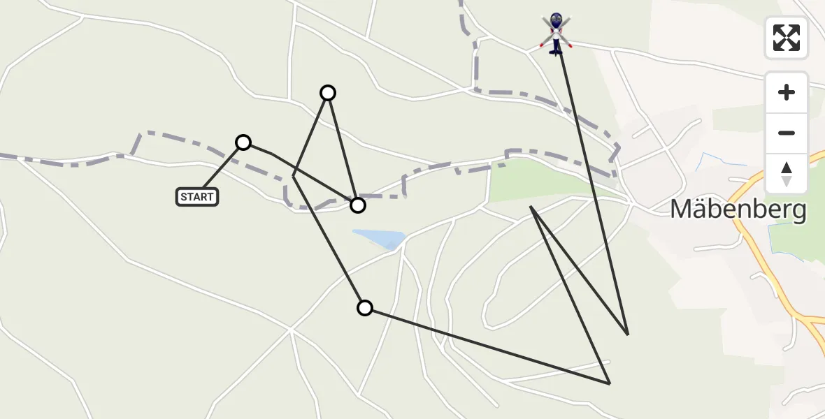 Flugroute Polizeihubschrauber Georgensgmünd - Georgensgmünd, 18 Juni 2026, 19:22