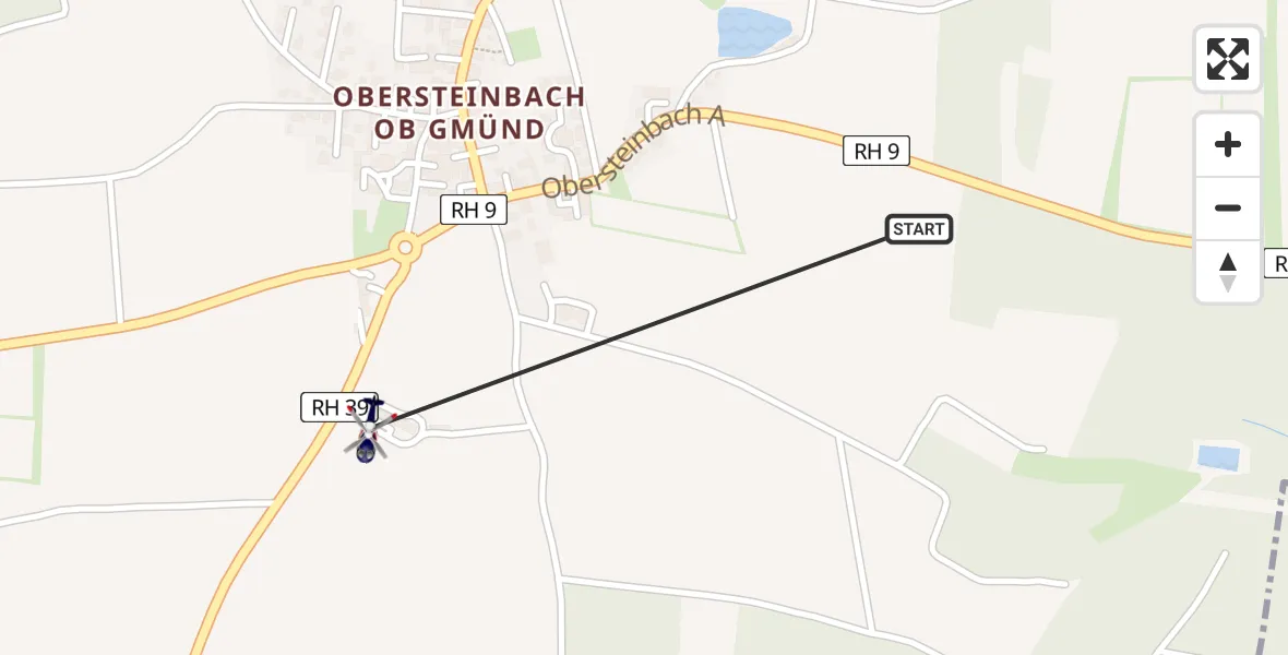 Flugroute Polizeihubschrauber Abenberg - Abenberg, 18 Juni 2026, 19:33