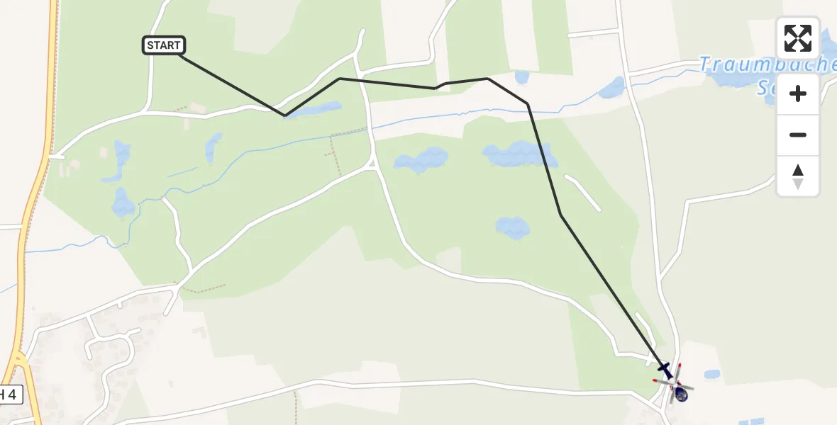 Flugroute Polizeihubschrauber Abenberg - Abenberg, 18 Juni 2026, 19:39