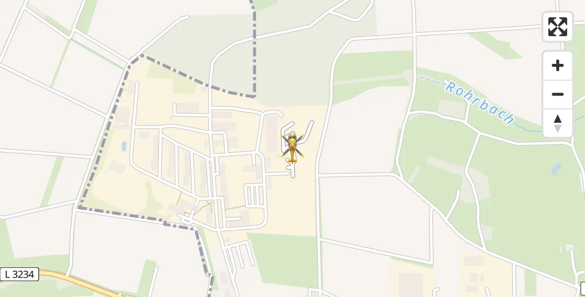 Flugroute Rettungshubschrauber Fuldatal Bundespolizei Hubschrauberlandeplatz - Fuldatal Bundespolizei Hubschrauberlandeplatz, 18 Juni 2026, 19:39