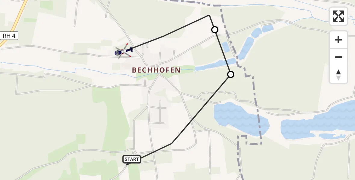 Flugroute Polizeihubschrauber Abenberg - Abenberg, 18 Juni 2026, 19:44