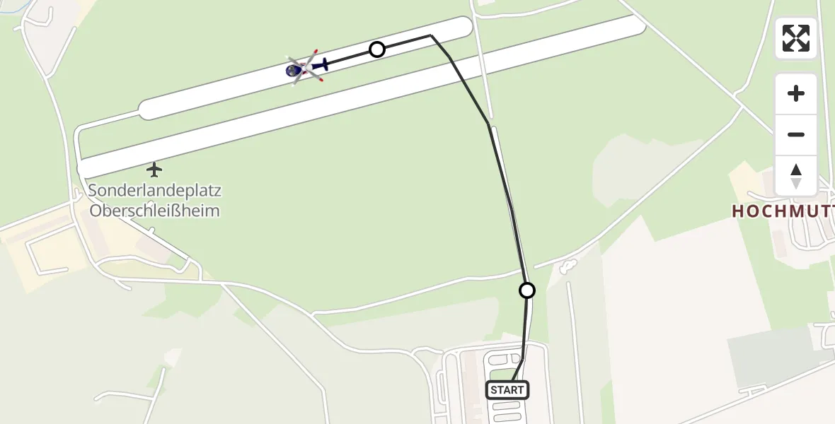 Flugroute Polizeihubschrauber Oberschleißheim - Schleissheim Flugplatz, 19 Juni 2026, 05:50