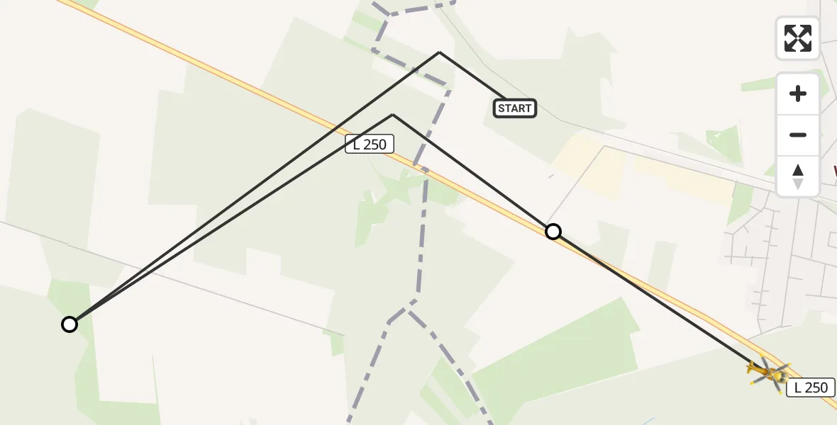 Flugroute Rettungshubschrauber Uelzen - Uelzen, 19 Juni 2026, 06:07
