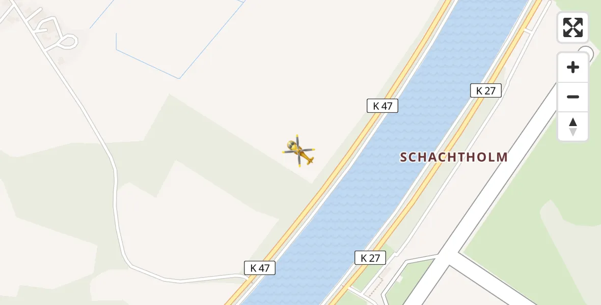 Flugroute Ambulanzhubschrauber Rendsburg-Schachtholm Flugplatz - Rendsburg-Schachtholm Flugplatz, 19 Juni 2026, 06:17