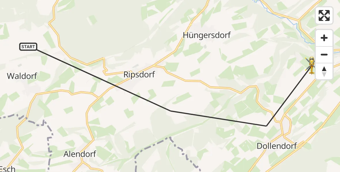 Flugroute Ambulanzhubschrauber Blankenheim - Blankenheim, 19 Juni 2026, 09:55