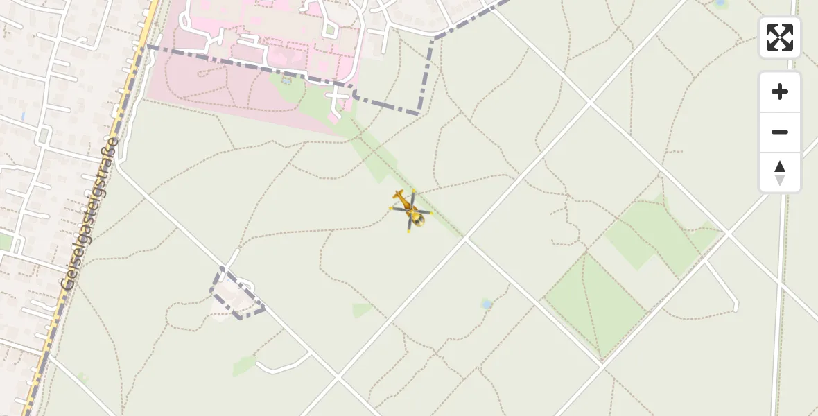 Flugroute Rettungshubschrauber ADAC Air Rescue Center Hubschrauberlandeplatz (Christoph 1) - ADAC Air Rescue Center Hubschrauberlandeplatz (Christoph 1), 19 Juni 2026, 17:04