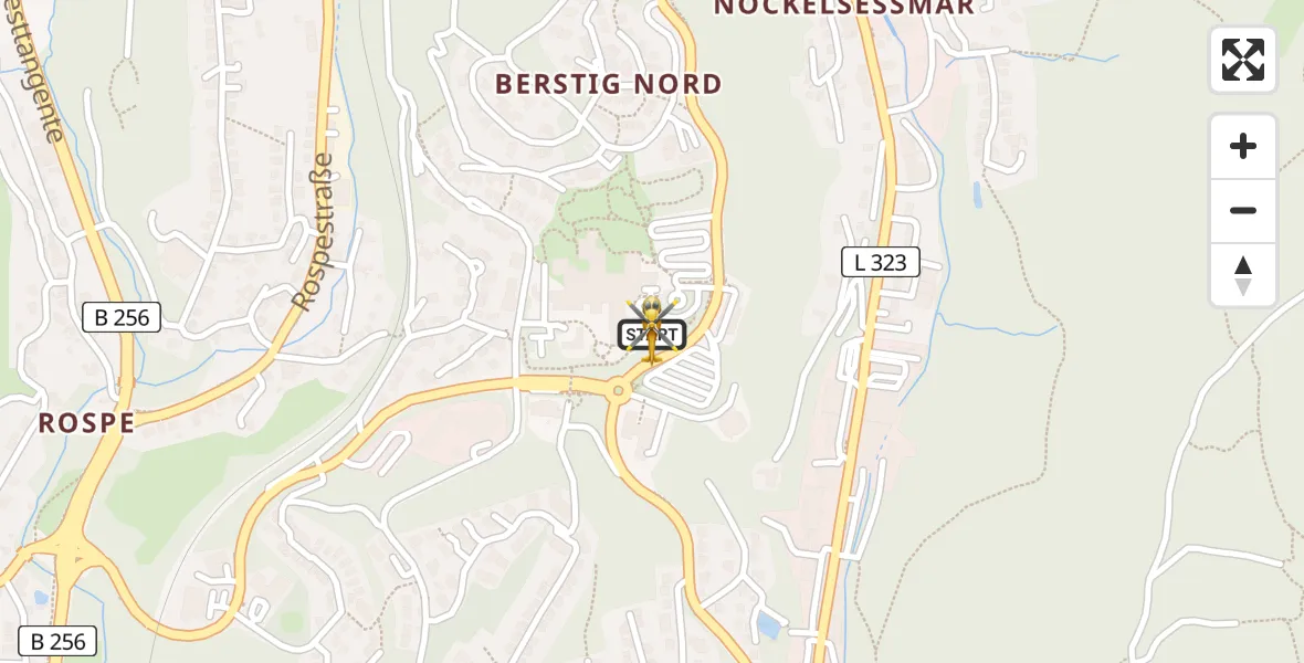 Flugroute Rettungshubschrauber Gummersbach - Gummersbach, 20 Juni 2026, 12:55