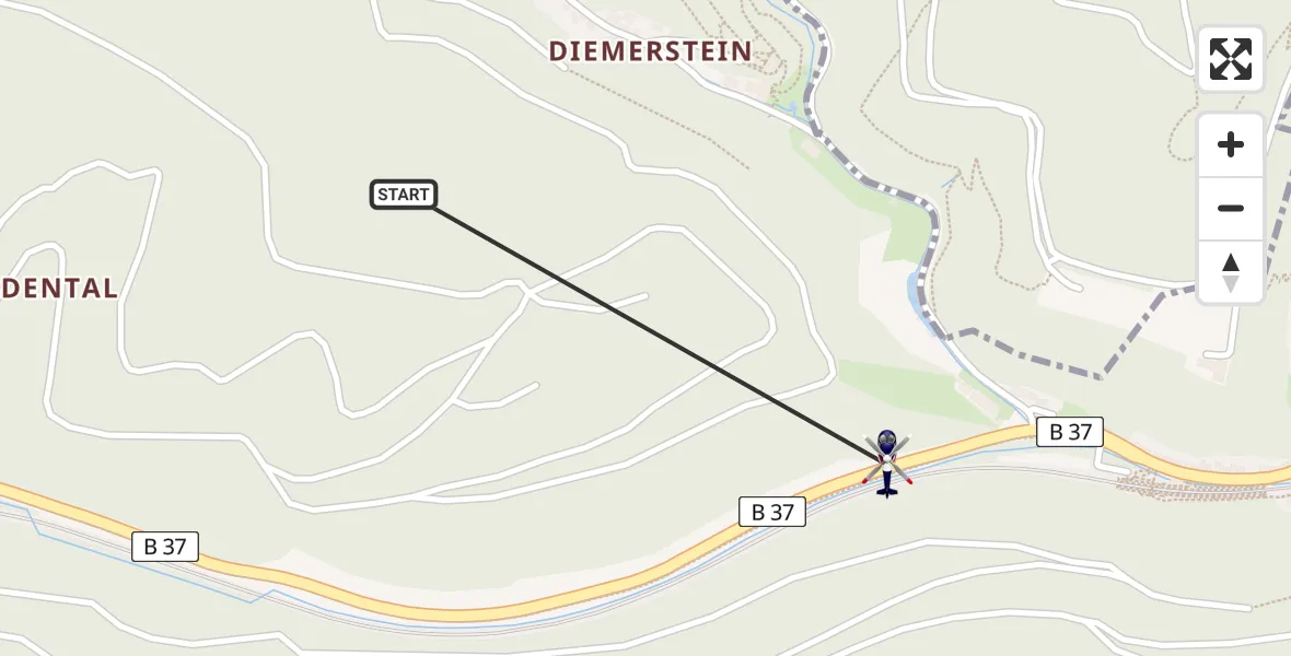 Flugroute Polizeihubschrauber Frankenstein - Frankenstein, 20 Juni 2026, 15:33