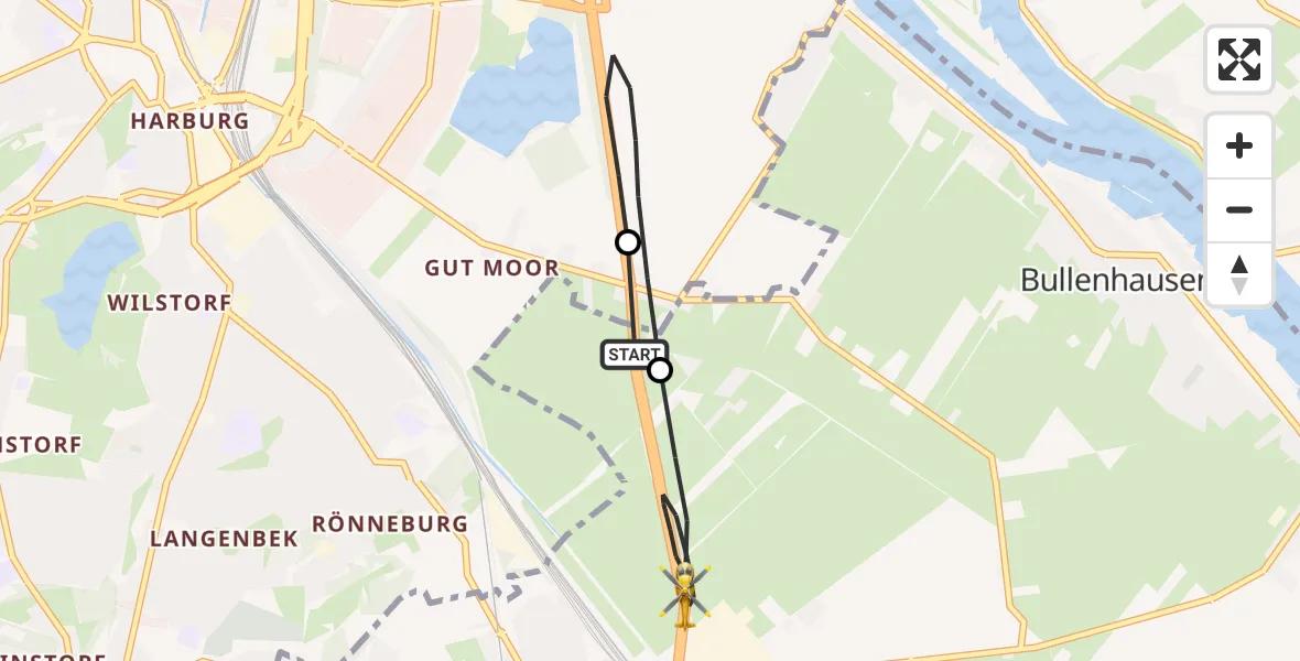 Flugroute Ambulanzhubschrauber Seevetal - Seevetal, 20 Juni 2026, 17:31