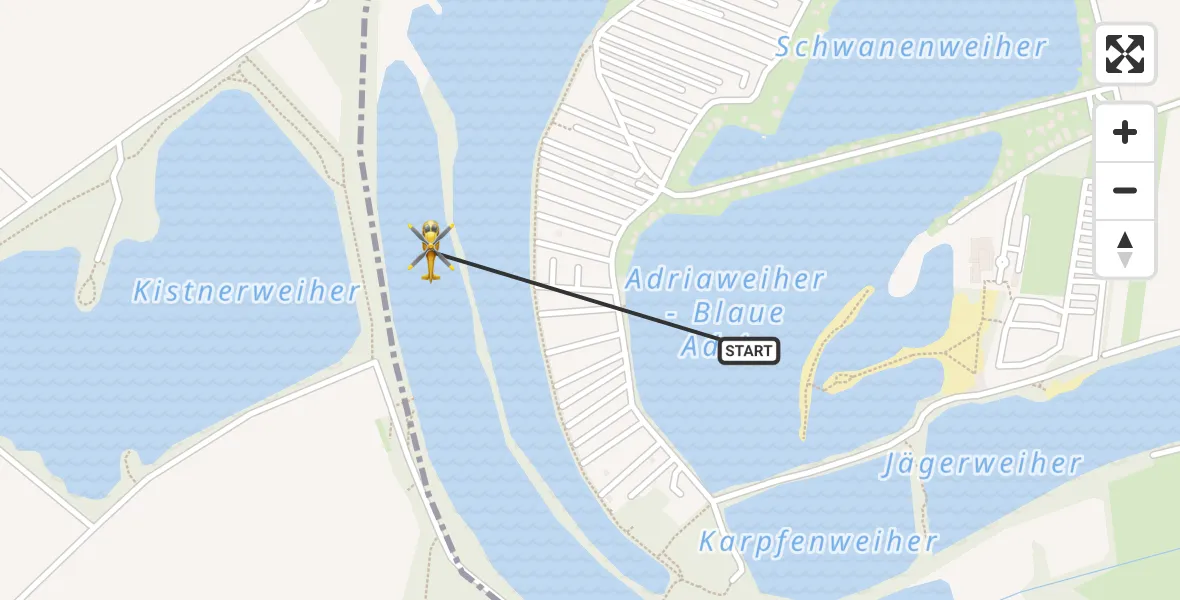 Flugroute Rettungshubschrauber Altrip - Neuhofen, 20 Juni 2026, 17:55
