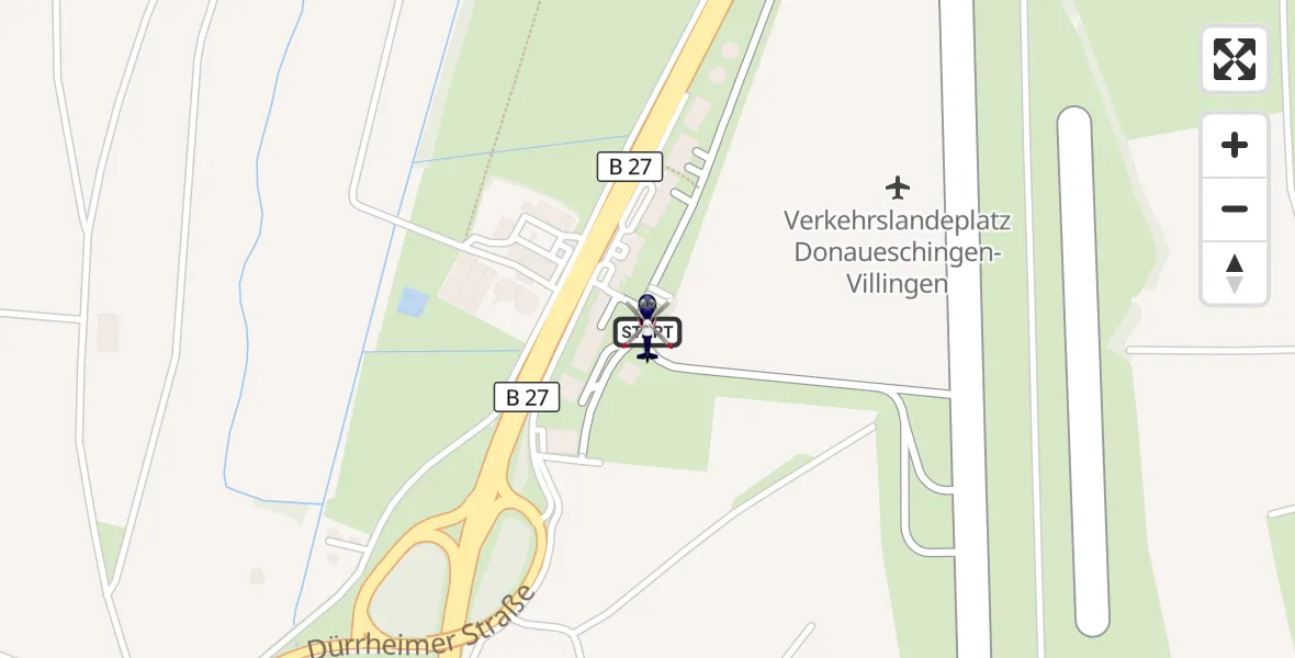 Flugroute Polizeihubschrauber Donaueschingen-Villingen Flugplatz - Donaueschingen-Villingen Flugplatz, 20 Juni 2026, 18:14