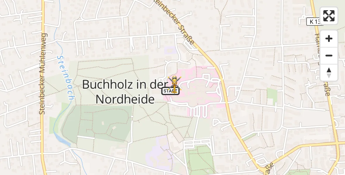 Flugroute Ambulanzhubschrauber Buchholz in der Nordheide - Buchholz in der Nordheide, 21 Juni 2026, 11:15